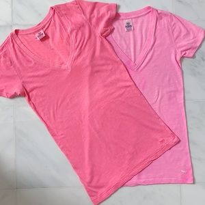 Lot of 2 Victoria’s Secret PINK tshirts